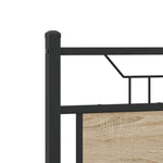 Bed Frame without Mattress Sonoma Oak 150x200 cm King Size Engineered Wood 4106794