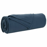 Throw Blankets 6 pcs Navy Blue 280 x 210 cm Fleece 42017147
