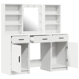 Dressing Table Set with Drawer 3 pcs White Engineered Wood 3334290