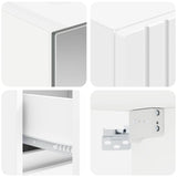 Bathroom Furniture Set 4 pcs White Engineered Wood and Glass 3407463