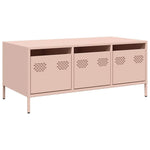 ZNTS Coffee Table Pink 101.5x50x43.5 cm Cold-rolled Steel 851269