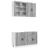 Kitchen Unit PORTO 4 pcs Grey Sonoma Engineered Wood 3438341
