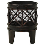 Rustic Fire Pit with Poker 42x54 cm Steel 313637