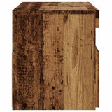 TV Cabinet with LED Lights Old Wood 75x35x40 cm Engineered Wood 856315