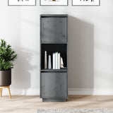 Highboard Grey 38x35x117 cm Solid Wood Pine 814361