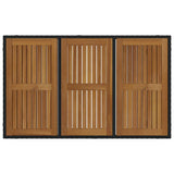 Garden Dining Set 5 pcs Black and Brown Poly Rattan 3365438