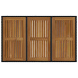 Garden Dining Set 5 pcs Black Poly Rattan 3365438