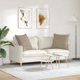 Sofa Pillows 2 pcs Taupe 80 x 80 cm Fabric 42014069