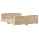 ZNTS Bookcase Bed without Mattress 140x200 cm Solid Wood 3323806
