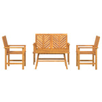 Garden Lounge Set Brown Solid Acacia wood 3154127
