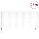 Welded Wire Fence 25 x 1.2 m PVC-Coated Steel Green 3336051