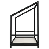 Kids Bed Frame Black 2x cm Solid Wood Pine 3200591