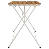 Folding Bistro Table 100x54x71 cm Solid Wood Acacia and Steel 319976