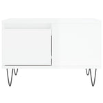 ZNTS Coffee Table High Gloss White 55x55x36.5 cm Engineered Wood 830758