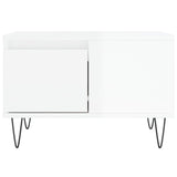 ZNTS Coffee Table High Gloss White 55x55x36.5 cm Engineered Wood 830758