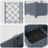 Garden Planter 2 pcs LiGht Grey 80 x 40 x 125.5 cm PP 42002883