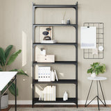 Bookcase 6-Tier Black 80x30x188 cm Engineered Wood 837682