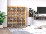 CD Storage Unit with Adjustable Shelves, 89 x 130.5 cm, Beech Wood Finish T3398P341482