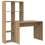 Desk with Shelf Artisan Oak 138.5 x 55 x 143 cm Engineered Wood 3337256