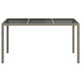 Garden Table Grey 150 x 90 x 75 cm Poly Rattan 362541
