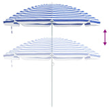 Garden Parasol 263 x 263 x 272 cm 170T Polyester Blue and White 4010669