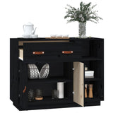 Sideboard Black 98.5x40x75 cm Solid Wood Pine 820141