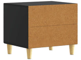 Bedside Table 2 pcs Black 43 x 34.5 x 50 cm Engineered Wood 895028