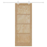 Sliding Door Brown 83 x 211 cm Solid Pine Wood 3333590