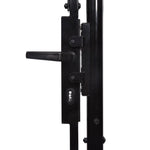 ZNTS Fence Gate Single Door with Arched Top Steel 1x1 m Black 146029
