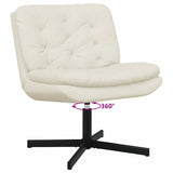 Swivel Relaxing Chair Cream 63 x 75 x 76 cm Velvet 42007367