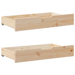 ZNTS Bed Frame without Mattress 135x190 cm Double Solid Wood Pine 3301569