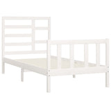 Bed Frame without Mattress White 90x200 cm Solid Wood Pine 3107599