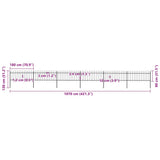 Garden Fence Steel Sturdy Rectangular Modern 277607