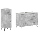 2 Piece Bathroom Cabinet Set BREDA Concrete Grey 3417723