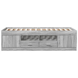 Daybed with Drawers without Mattress Grey Sonoma 90x190 cm Single 3280256