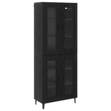 Highboard Black Oak 69.5 x 34 x 180 cm Engineered Wood 3416069