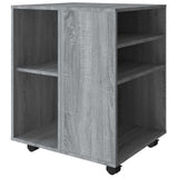 Rolling Cabinet Grey Sonoma Engineered Wood Standard Rollable 815970