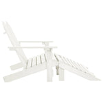 2-Seater Garden Adirondack Chair&Ottoman Fir Wood White 315909