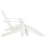 2-Seater Garden Adirondack Chair&Ottoman Fir Wood White 315909