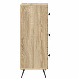 Drawer Cabinet Sonoma Oak 33 x 34.5 x 90 cm Engineered Wood 895537