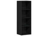 Bookcase Black Oak 36x30x143 cm Engineered Wood 862396