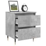 Bedside Cabinet Concrete Grey 40x35x50 cm Engineered Wood 826868