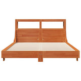 Bed Frame without Mattress Wax Brown 120x190 cm Small Double Solid Wood Pine 3306440