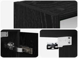 Bathroom Mirror Cabinet Black Oak 63.5 x 16 x 62.5 cm 889160