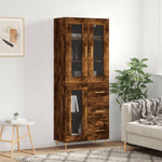 Highboard Smoked Oak 69.5x34x180 cm Engineered Wood 3198590