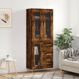 Highboard Smoked Oak 69.5x34x180 cm Engineered Wood 3198590