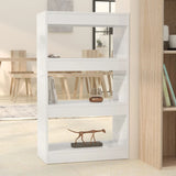 ZNTS Book Cabinet/Room Divider High Gloss White 60x30x103 cm Engineered Wood 811661