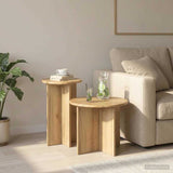 Side Table Set 2 pcs Artisan Oak 45 x 35 cm Engineered Wood 8001036