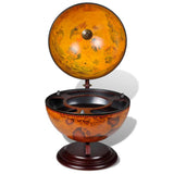 Tabletop Globe Bar Wine Stand Wood 240698