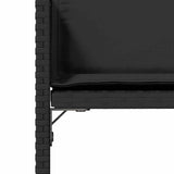 Garden Chairs with Cushions 4 pcs Black Poly Rattan 365001